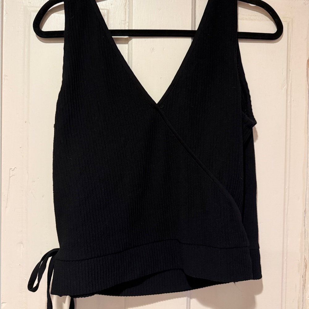 Club Monaco Knit Wrap Top Large
